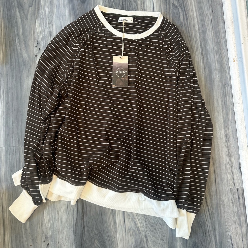 Black and White Striped Sweater